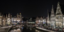 Вечерняя жизнь набережной Граслей / Гент, Бельгия. Лучшее место, чтобы насладиться бельгийским пивом и полюбоваться архитектурой.