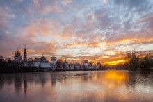 Зимний вечер у стен монастыря / Москва. Новодевичий женский монастырь