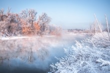 Морозное утро / река Упа