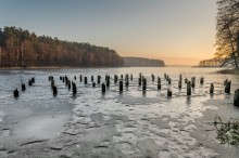 на берегу / снимок одного из озер Беларуси