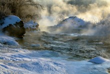 Белый туман Gipanisa. / Южный Буг. Национальный природный парк Бугский Гард.Украина.