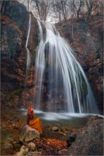 Слияние / Крым, водопад Джур-Джур, осень