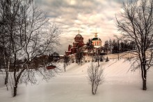 Зимний вечер в Хотьково / Хотьково. Покровский Хотьков монастырь