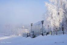 Морозным утром на набережной города Углич. / Углич.Январь 2015.Набережная реки Волга.