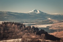 тёплая зима в Карпатах / горы