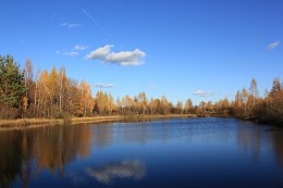 осень наступила / озеро осеью