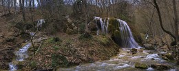 Серебряные струи / Водопад Серебряные Струи. Северные склоны Ай-Петри. Крым. Панорама