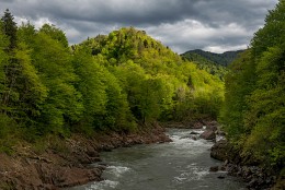 Где река Киша впадает в реку Белая / Адыгея