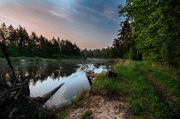 Пра / Рассвет на реке Пра, Рязанская область.