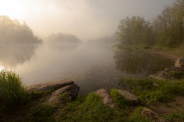 Утро Южного Буга. / Река южный Буг. Украина.