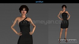 3D Молодая женщина мультфильм характер моделирования / 3D Молодая женщина мультипликационный персонаж Моделирование по GameYan.com