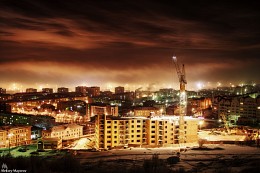 Ночной Мурманск / Город Мурманск ночью превращается в сказку