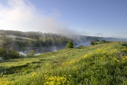 Утренний туман / Таким было субботнее утро на берегах реки Ока, что в Белевском районе Тульский области