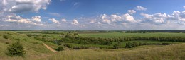 Донецкие степи / панорама из 17 горизонтальных кадров