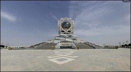 Дворец бракосочетаний &quot;Багт Кошги&quot;. Ашхабад / Туркменистан. Ашхабад. Одиннадцатиэтажное здание ЗАГСА площадью более 38 тысяч квадратных метров представляет собой трехступенчатое сооружение, каждая сторона которого имеет вид восьмиконечной звезды. Больше фотографий http://tomkad.livejournal.com/232883.html