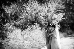 нежность / свадебное фото, пара, черно-белое фото