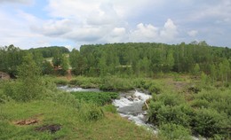 Пороги таёжной реки. / Лето на таёжной реке.