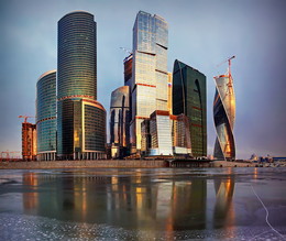 Москва-сити / Панорама района Москва-сити.