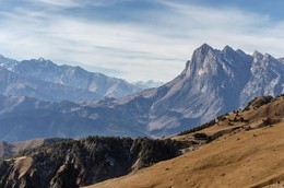 Вид на Кавказский хребет с перевала Цоррей-Лоам / Ингушетия