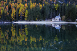 Отражение........ / Доломитовые Альпы Италия озеро Брайес
Lago di Braies