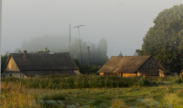 Утро в деревне / туман