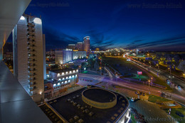 Фото вечерний Минск / Fotosfera Minsk из окна отеля