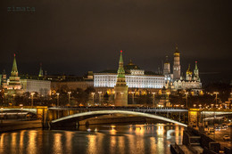 ночная подсветка / Москва, мост,ночь