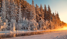 Вечерние сказки природы / В Берендеевом царстве живёт красота,
Снег блестит серебром, это всё неспроста.
Баловство берендеево, как волшебство,
И проказы зимы, и её озорство.