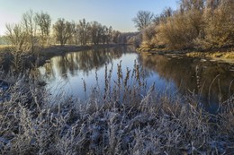 Морозное утро.Ноябрь. / Холодное но солнечное осеннее утро на реке Псел.