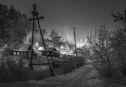 Морозный зимний вечер. / Одна из улиц (Старого города)г.Тобольска