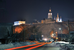 Зимний вечер. / Вид с подгорной части города (г.Тобольск)