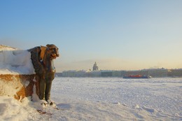 Морозный денек / Морозный день на Университетской набережной