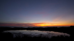 &nbsp; / Abendstimmung am Achterwasse auf der Insel Usedom.