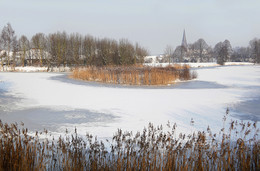 &nbsp; / Meine Heimatstadt Olfen im Münsterland an einem frühen Wintermorgen.