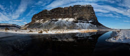 Пейзаж с четырьмя фотографами / Судурланд, Исландия. Панорама из 9 кадров