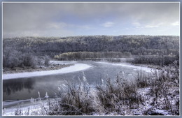 Морозное утро на Енисее / Красноярский край, Железногорск