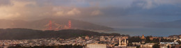 Междугородняя панорама / Вид на Сан-Франциско и соседний с ним городок Саусалито, что расположен за мостом Золотые Ворота.