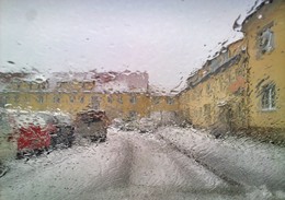 Дождь, переходящий в снег / Не фотошоп