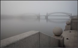 Утро туманное.... / Туманное утро в Питере(мост Петра Великого).....