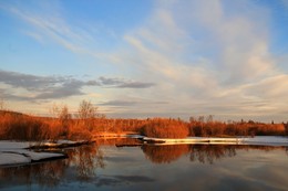 вечерние зеркала весны... / Иркутская область Казачинско-Ленский район.