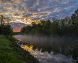 Красочное утро / Прекрасное красочное утро на реке Псел