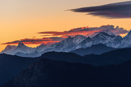 Закат в Гималаях / Лангтанг-трек 2014.