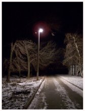 одинокий фонарь / прогулка по ночному парку