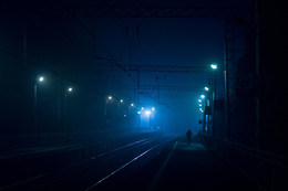 Станция Водники / Ночь, туман