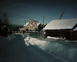Деревенская улица / Деревня зимой