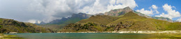Скалистый хребет / Панорама скалистого хребта, КБР, озеро Гижгит