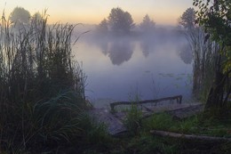 Река в тумане / Прекрасная река в утреннем тумане!