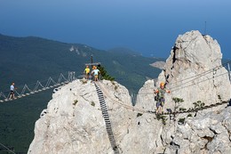 Не лунная дорожка / Ай-Петри, Крым, 2015 г. Главное, не раскачивать!