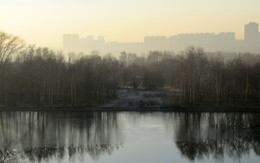 пейзаж / Первый лед на реке