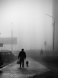 Прогулка. / Фото из той же серии, туманного утра, что и предыдущее.